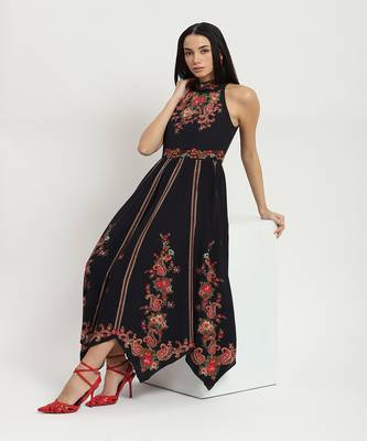 Black marquet maxi dress 1