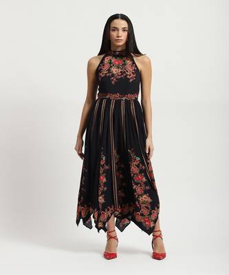 Black marquet maxi dress 2