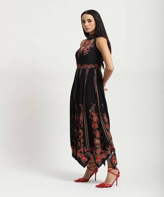 Black marquet maxi dress 3