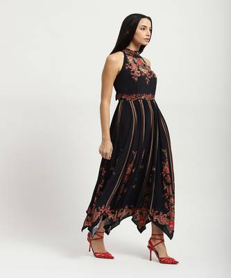 Black marquet maxi dress 4