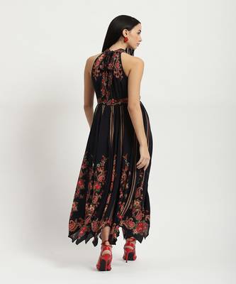 Black marquet maxi dress 5