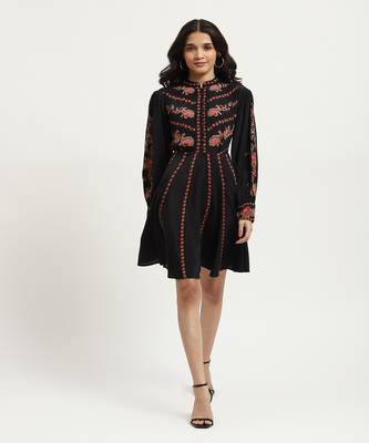 Black marquet skater dress 2