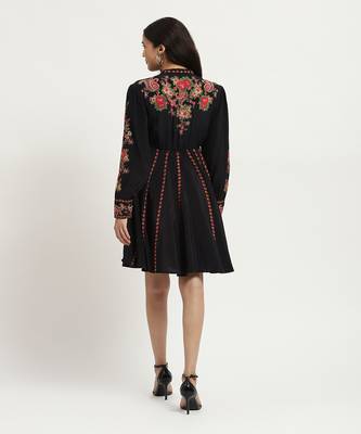 Black marquet skater dress 5
