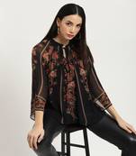 Black marquet top with camisole