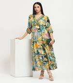 Green melantha maxi dress