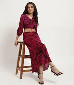 Pink monzel top with skirt co-ord set