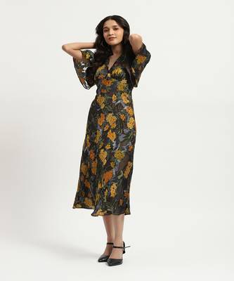 Black naila midi dress 1