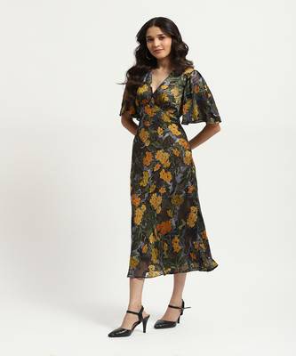 Black naila midi dress 2