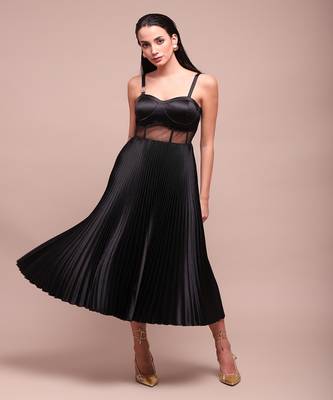 Black nellie corset midi dress 1