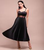 Black nellie corset midi dress