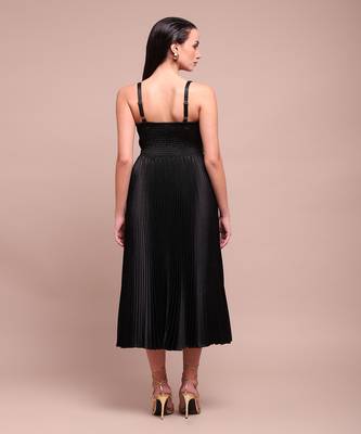 Black nellie corset midi dress 4