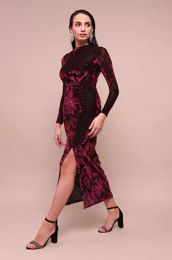 Red oriana bodycon dress