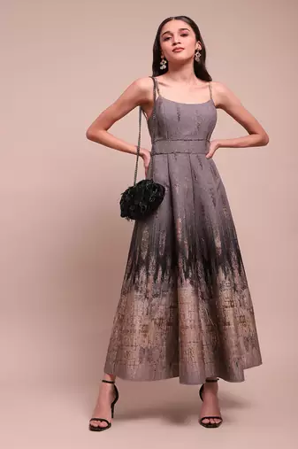 Grey phoebe long dress