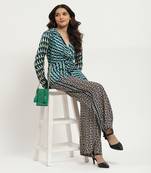 Blue scarlette top with palazzo co-ord set