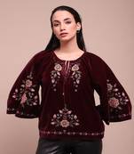 Black tressa velvet top