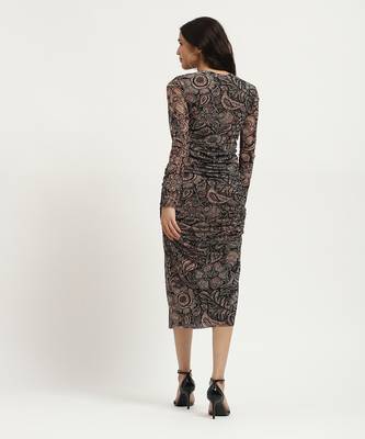 Black valerie mesh bodycon dress 4