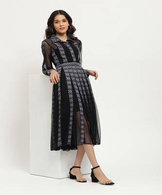 Black veronica net shirt dress with bustier 2