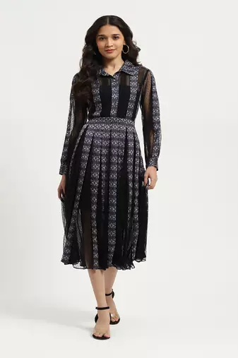 Black veronica net shirt dress with bustier