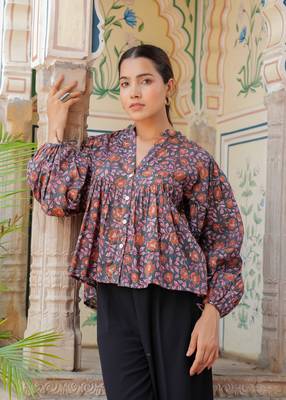 The jaipur art handblock printed mira blouse 3
