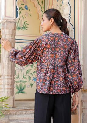 The jaipur art handblock printed mira blouse 4