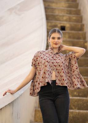 The jaipur art hand block printed anika blouse 1