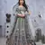Organza Silk Intricate Paisley Motifs Traditional Embroidered Wedding Lehenga Choli With Soft Net Dupatta