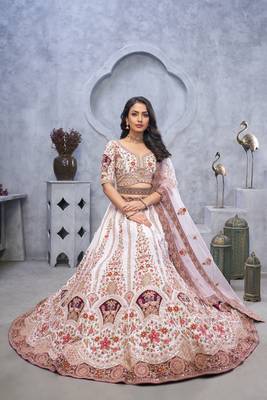 White Bridal Lehenga Choli for Women 2
