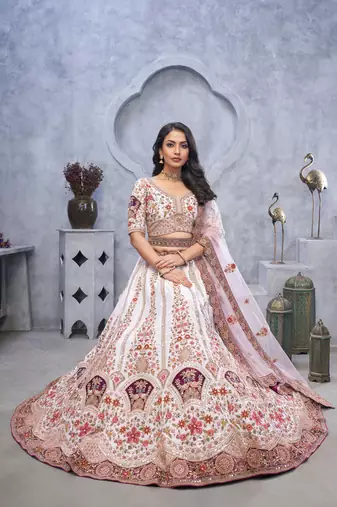 White Bridal Lehenga Choli for Women