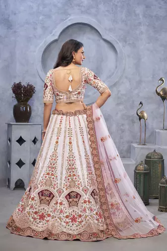 White Bridal Lehenga Choli for Women