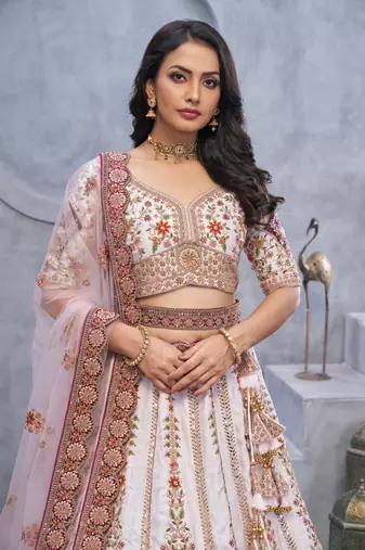 White Bridal Lehenga Choli for Women