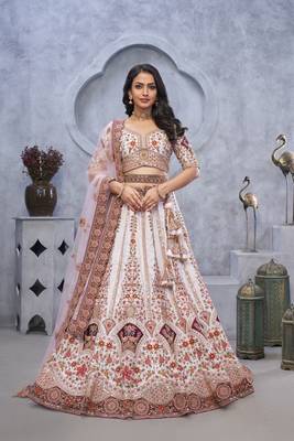 White Bridal Lehenga Choli for Women 1