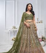 The Grandeur Green bridal lehenga
