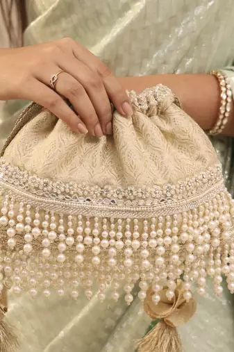 Anahi embroidered brocade potli