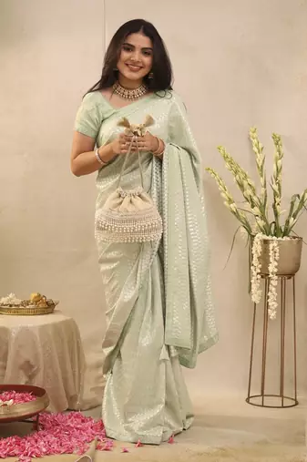 Anahi embroidered brocade potli