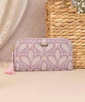 Nyraa embroidered wallet - violet 1