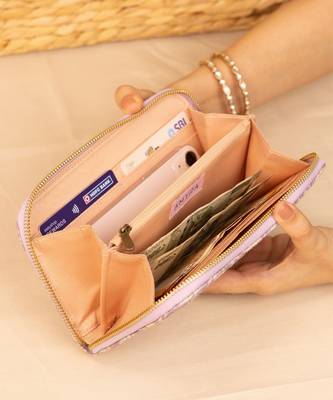 Nyraa embroidered wallet - violet 4