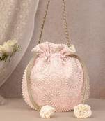 Rhea threadwork potli - pink