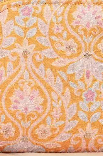 Nyraa embroidered wallet - mustard