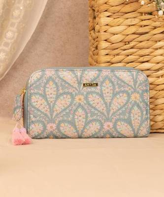 Nyraa embroidered wallet - powder blue 1