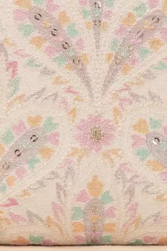 Nyraa embroidered wallet - offwhite