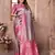 Rani pink banarasi chaturi silk blend with weaving saree with blouse