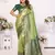 Light green tissue silk blend with butti weaving saree with blouse