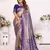 Lavender tissue silk blend with butti weaving saree with blouse
