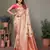 Baby pink viscose silk blend with butties weaving saree with blouse