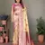 Rani pink viscose silk blend with butties weaving saree with blouse