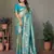Blue tissue silk blend with paithani woven saree with blouse