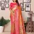 Orange tissue silk blend with weaving saree with blouse