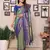 Sea green tissue silk blend with weaving saree with blouse