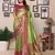 Light green tissue silk blend with weaving saree with blouse