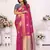 Rani pink silk blend weaving saree with blouse